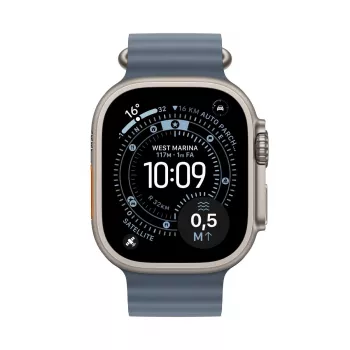 APPLE Watch Ultra 3 (2025) LTE 49mm titaanikotelo Ocean Band -rannekkeella - sininen