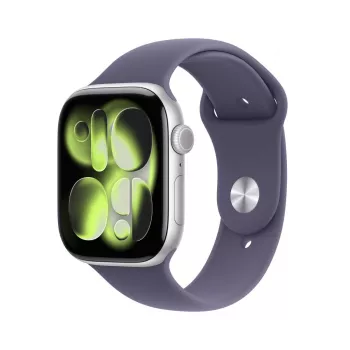 APPLE Watch Series 11 GPS 46mm hopeinen alumiinikotelo lila Nebula-urheilurannekkeella M/L