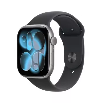 APPLE Watch Series 11 (2025) GPS 46mm Space Grey -alumiinikotelo urheilurannekkeella M/L - musta