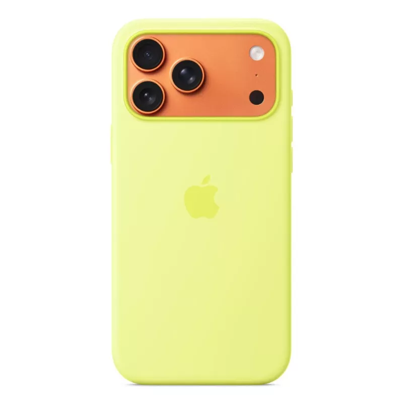 APPLE iPhone 17 Pro Max – silikonikuori MagSafe-yhteensopiva – neonskeltainen