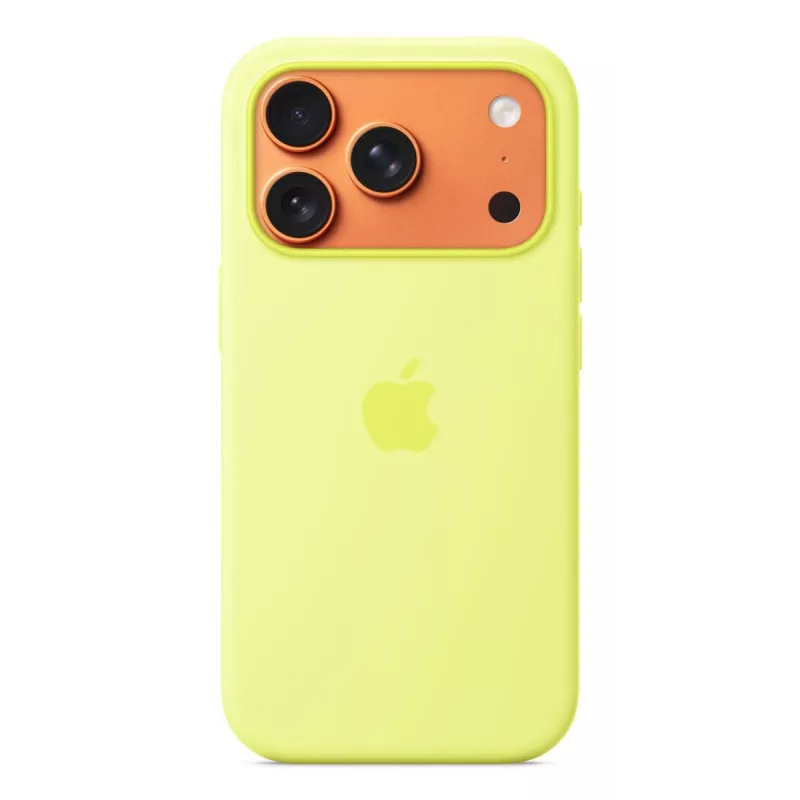APPLE iPhone 17 Pro – silikonikuori MagSafe-yhteensopiva – neonskeltainen