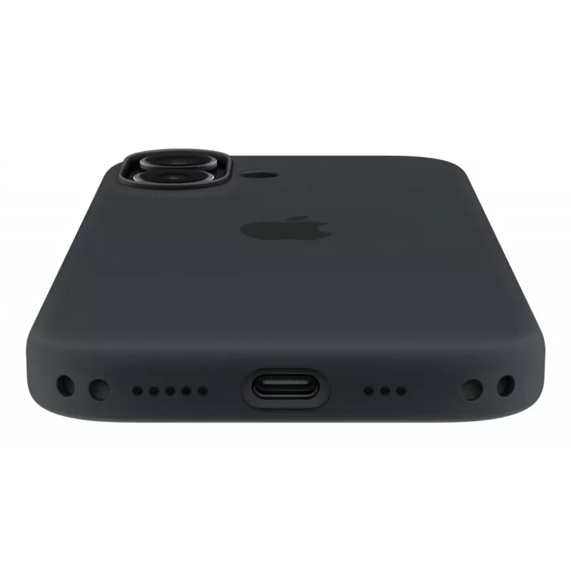 Apple Silicone Case MagSafe-yhteensopiva iPhone 17 musta
