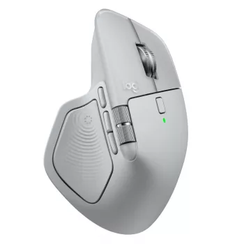Logitech hiiri MX Master 4 — oikeakätinen, laser 8000 DPI, RF langaton + Bluetooth, 8 painiketta, harmaa