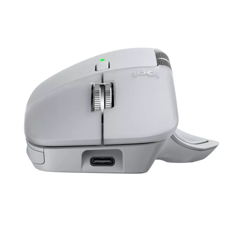 Logitech hiiri MX Master 4 — oikeakätinen, laser 8000 DPI, RF langaton + Bluetooth, 8 painiketta, harmaa