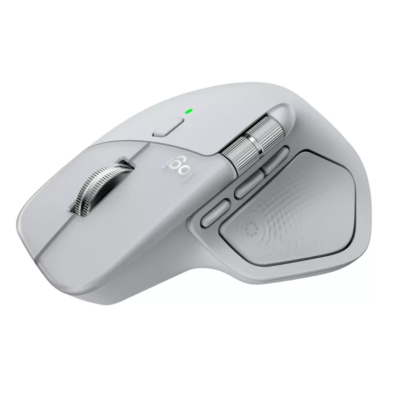 Logitech hiiri MX Master 4 — oikeakätinen, laser 8000 DPI, RF langaton + Bluetooth, 8 painiketta, harmaa