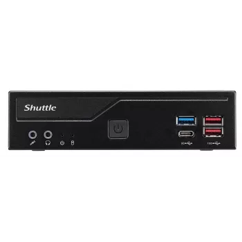 Shuttle Slim PC DH770, S1700, 2x HDMI, 2x DP, 2x 2.5G LAN, 2x COM, 8x USB, 1x 2,5