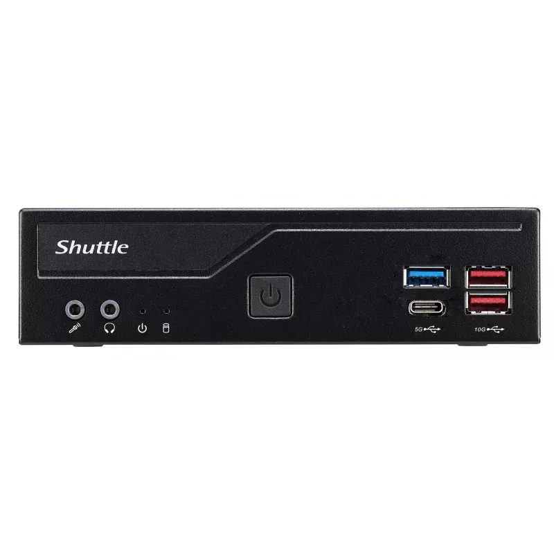 Shuttle Slim PC DH770, S1700, 2x HDMI, 2x DP, 2x 2.5G LAN, 2x COM, 8x USB, 1x 2,5