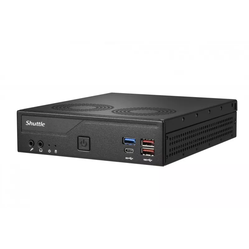 Shuttle Slim PC DH770, S1700, 2x HDMI, 2x DP, 2x 2.5G LAN, 2x COM, 8x USB, 1x 2,5