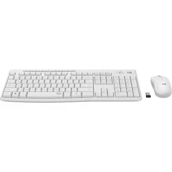 LOGITECH Mk295 Silent langaton yhdistelmä, cremevalkoinen, QWERTY, tanska/norja/ruotsi/suomi