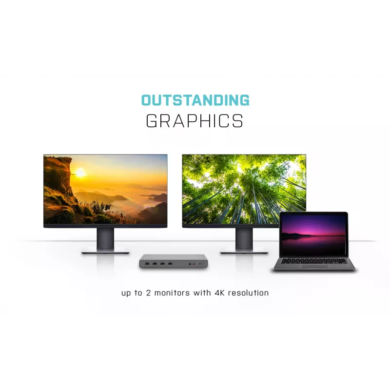 i-tec USB 3.0 / USB-C / Thunderbolt 3 Dual Display -telakointiasema