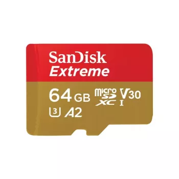 WESTERN DIGITAL Extreme Micro SDXC 64 GB + SD-sovitin 170 MB/s 80 MB/s A2 C10 V30 UHS-I U3