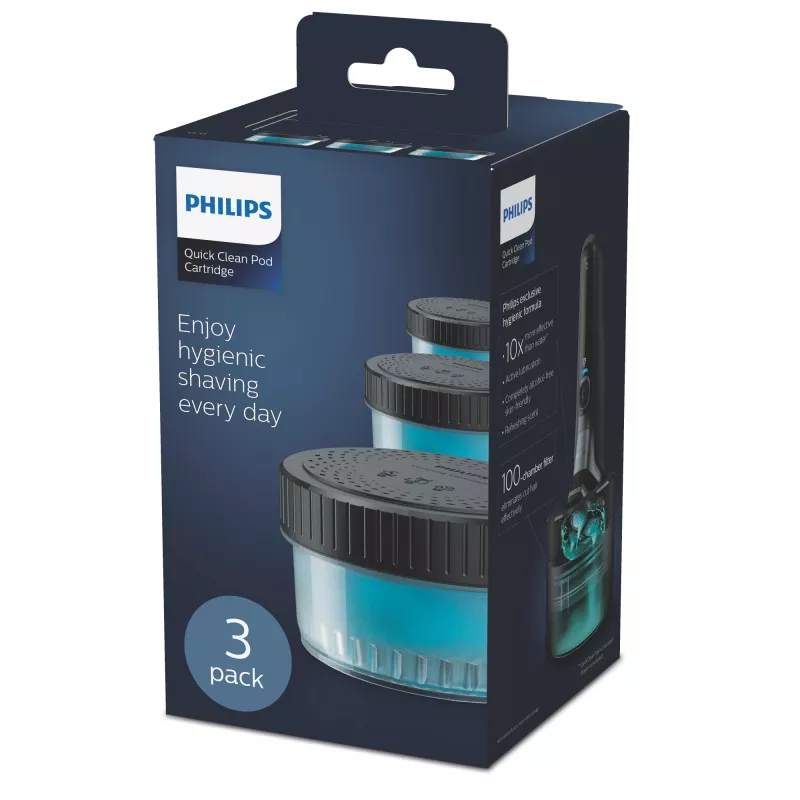Philips Quick Clean Pod kasetti CC13/50 3 kpl:n pakkaus puhdistuskasetteja sähköisille ajopäille