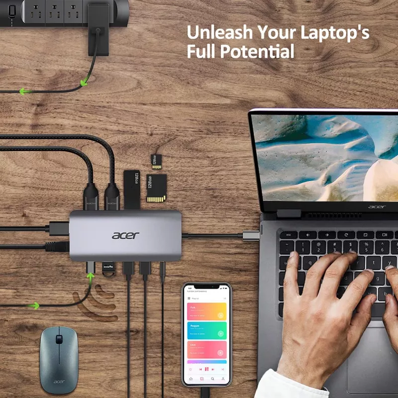 ACER 12in1 Type C adapteri hopea