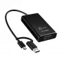 j5create JVA11-N 4K HDMI™ kaappausadapteri, musta, USB 3.2 Gen 1 (3.1 Gen 1), 3840 x 2160 pikseliä, alumiini, 0,19 m, Taiwan