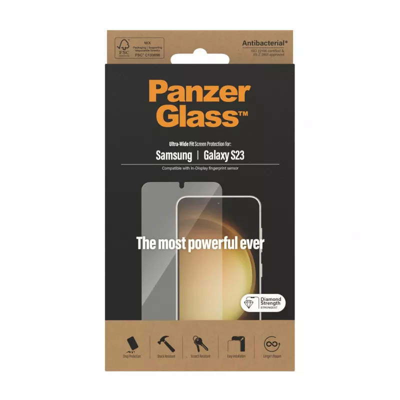 PanzerGlass ® näytönsuojakalvo Samsung Galaxy S23 | Ultra-Wide Fit