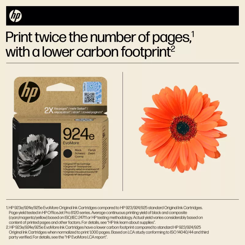 HP 924e EvoMore musta alkuperäinen mustekasetti