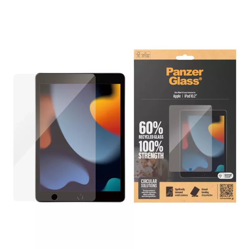 PanzerGlass ® näytönsuojakalvo iPad 10,2'' (2019-2021) | Ultra-Wide Fit
