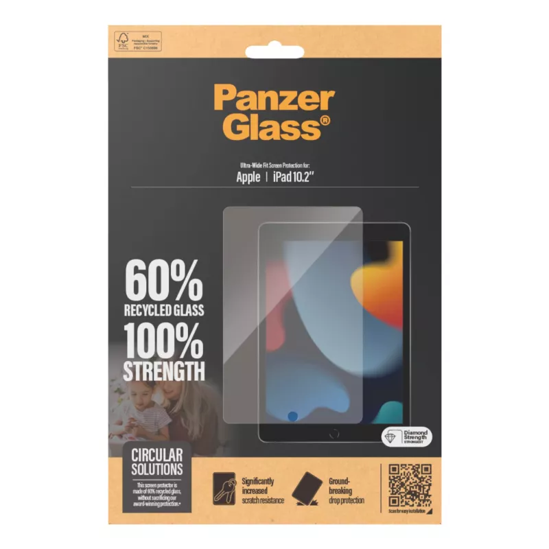 PanzerGlass ® näytönsuojakalvo iPad 10,2'' (2019-2021) | Ultra-Wide Fit