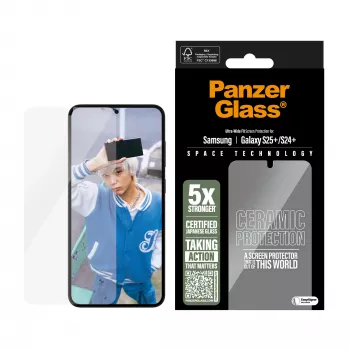PanzerGlass ® keraaminen näytönsuoja Samsung Galaxy S25+ | S24+ | Ultra-Wide Fit EasyAligner-telineellä