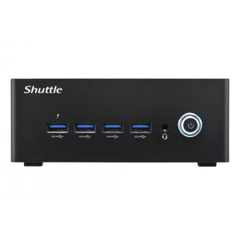 Shuttle Nano PC NT10H5, Intel Core Ultra 5 125H, Intel Arc -grafiikka, 2xHDMI, 2xUSB 4.0 (DP), 2x2,5Gbit LAN, sis. VESA 24/7 jatkuva käyttö