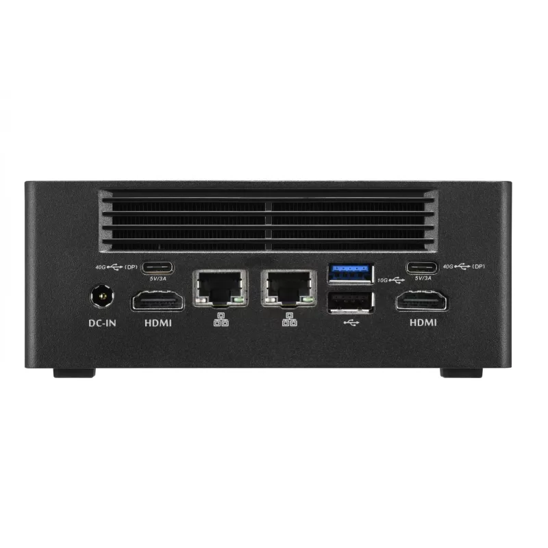 Shuttle Nano PC NT10H5, Intel Core Ultra 5 125H, Intel Arc -grafiikka, 2xHDMI, 2xUSB 4.0 (DP), 2x2,5Gbit LAN, sis. VESA 24/7 jatkuva käyttö
