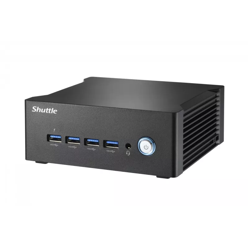 Shuttle Nano PC NT10H5, Intel Core Ultra 5 125H, Intel Arc -grafiikka, 2xHDMI, 2xUSB 4.0 (DP), 2x2,5Gbit LAN, sis. VESA 24/7 jatkuva käyttö