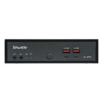 Shuttle Slim AI PC DN11H5 Intel Core Ultra 5 125H, Intel Arc -grafiikka, 2xHDMI, 2x DP, 4x 2.5Gbit LAN, VESA, 24/7 jatkuva käyttö