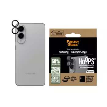 PanzerGlass ® Hoops® kameran linssinsuoja musta Samsung S25 Edge