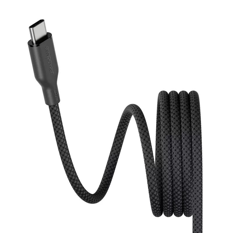 PanzerGlass empower™ by ® Magnetic 240W USB-C - USB-C -kaapeli | USB 2.0 | 1,5 m | Space Black