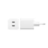 PanzerGlass empower™ by ® Turbo 45W laturi sis. 2 x USB-C | EU-pistoke | Silver White