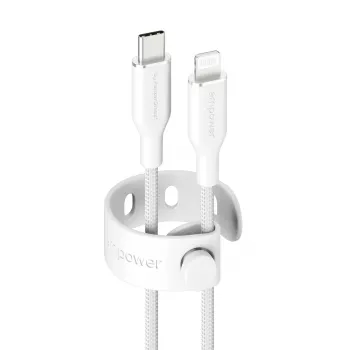 PanzerGlass empower™ by ® Racing 60W USB-C - Lightning -kaapeli | USB 2.0 | 1,2 m | hopeanvalkoinen