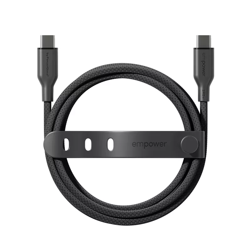 PanzerGlass empower™ by ® Racing 240W USB-C-USB-C-kaapeli | USB 2.0 | 2M | Space Black