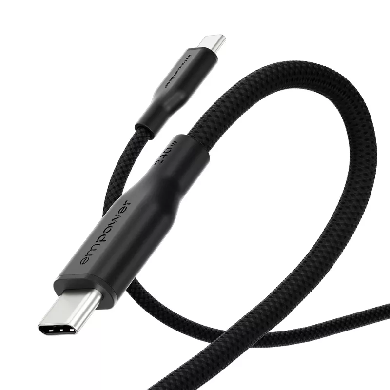 PanzerGlass empower™ by ® Racing 240W USB-C-USB-C-kaapeli | USB 2.0 | 2M | Space Black