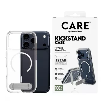 PanzerGlass CARE™ by ® kotelo läpinäkyvä telineellä & MagSafe iPhone 17 Pro