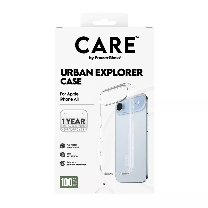 PanzerGlass CARE™ by ® Urban Explorer kotelo läpinäkyvä iPhone Air