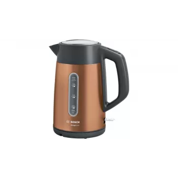 Bosch TWK4P439 sähköinen vedenkeitin 1,7 L 2400 W musta, kulta