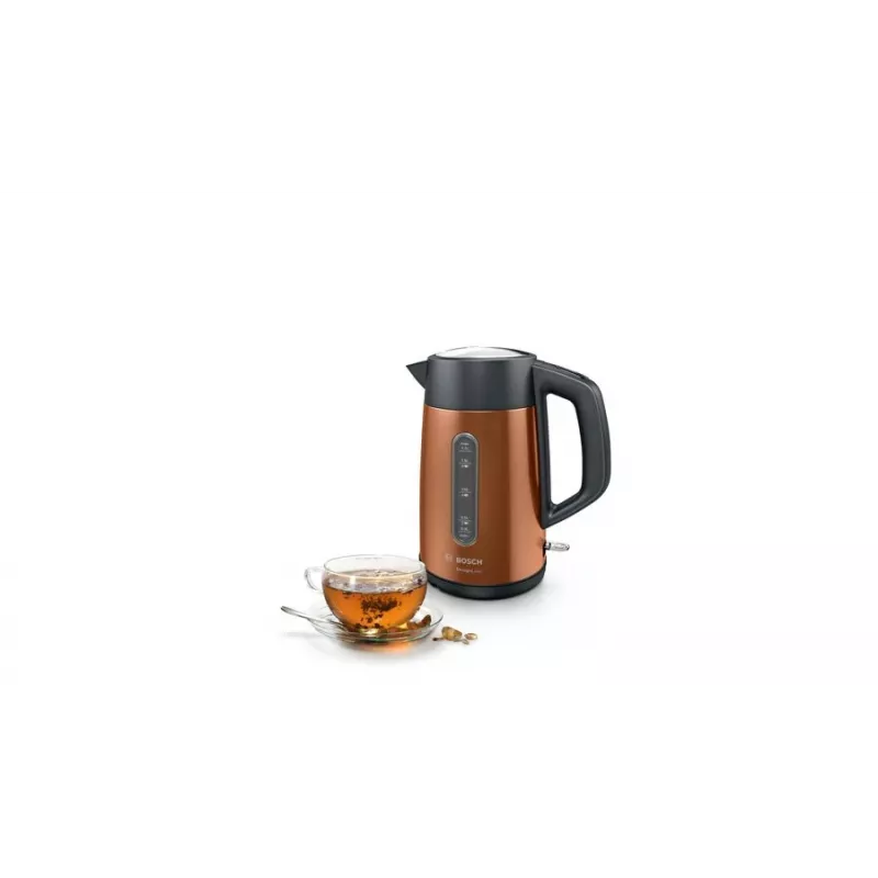 Bosch TWK4P439 sähköinen vedenkeitin 1,7 L 2400 W musta, kulta
