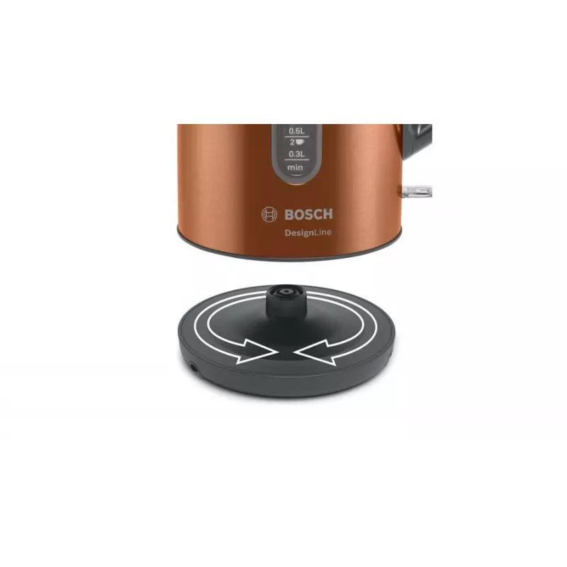 Bosch TWK4P439 sähköinen vedenkeitin 1,7 L 2400 W musta, kulta