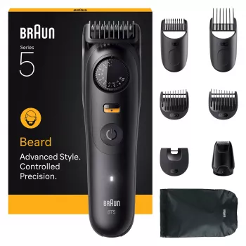 Braun BeardTrimmer 5 BT5560 partatrimmeri akku 40 2 cm märkä & kuiva musta