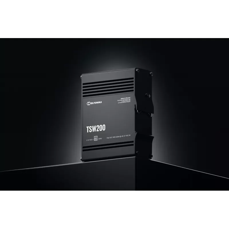 TELTONIKA TSW200 Industrial hallitsematon PoE+ gigabit Ethernet -kytkin