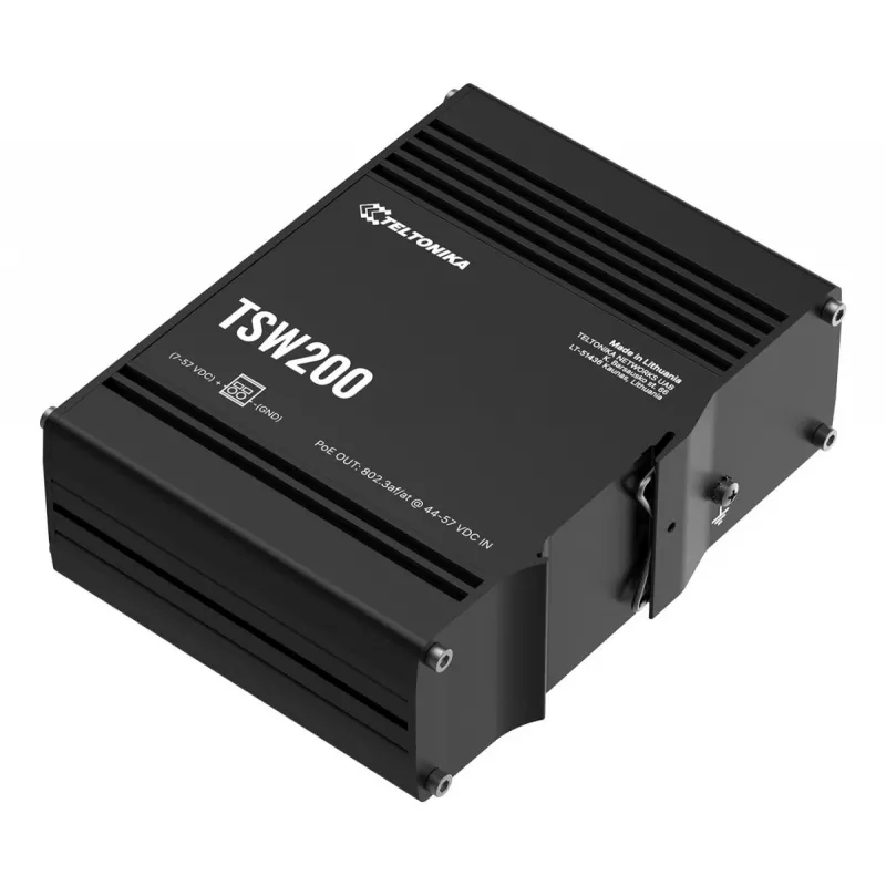 TELTONIKA TSW200 Industrial hallitsematon PoE+ gigabit Ethernet -kytkin