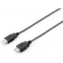 Equip USB 2.0 Type-A -jatkokaapeli, pistoke – liitin, 1,8 m, musta