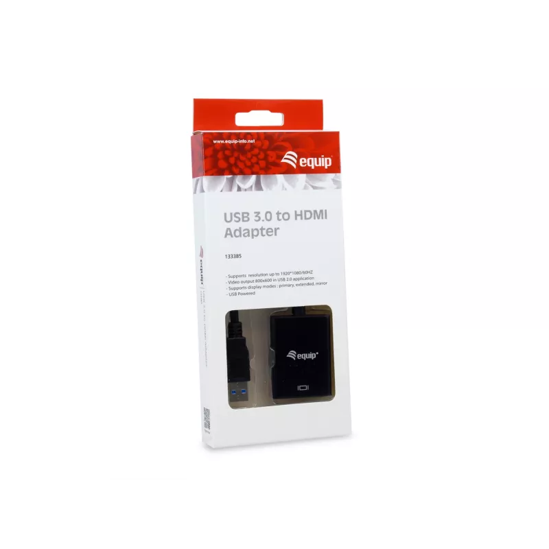 Equip USB 3.0 - HDMI -adapteri, 3.2 Gen 1 (3.1 Gen 1), USB Type-A, HDMI-lähtö, 1920 x 1080 pikseliä