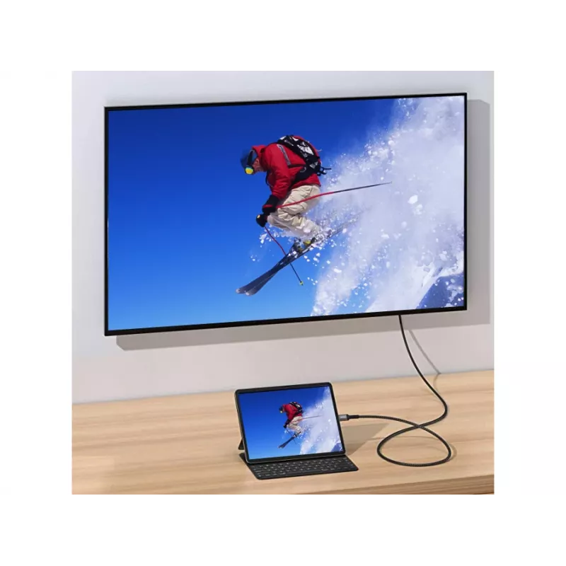 Equip USB-C - DisplayPort -kaapeli, pistoke/pistoke, 3,0 m, 4K/60Hz
