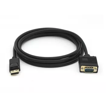 Equip DisplayPort-uros VGA (HD15) -uros -kaapeli, 2 m, VGA (D-Sub), DisplayPort, uros, uros, suora