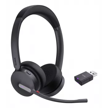 Yealink WH64 Hybrid Dual Teams -kuulokemikrofoni langaton kuulokemikrofoni toimistoon/callcenteriin Micro-USB Bluetooth musta