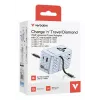 Verbatim Charge 'n' Travel 70W 2C sisäänvedettävä yleismatkasovitin sininen