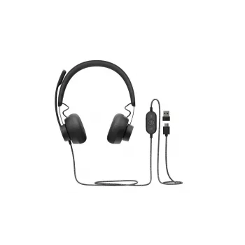 LOGITECH Zone Wired - USB-C / USB-A - kuulokemikrofoni - MSFT Teams Zone - musta