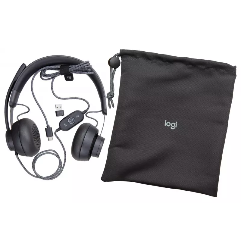 LOGITECH Zone Wired - USB-C / USB-A - kuulokemikrofoni - MSFT Teams Zone - musta