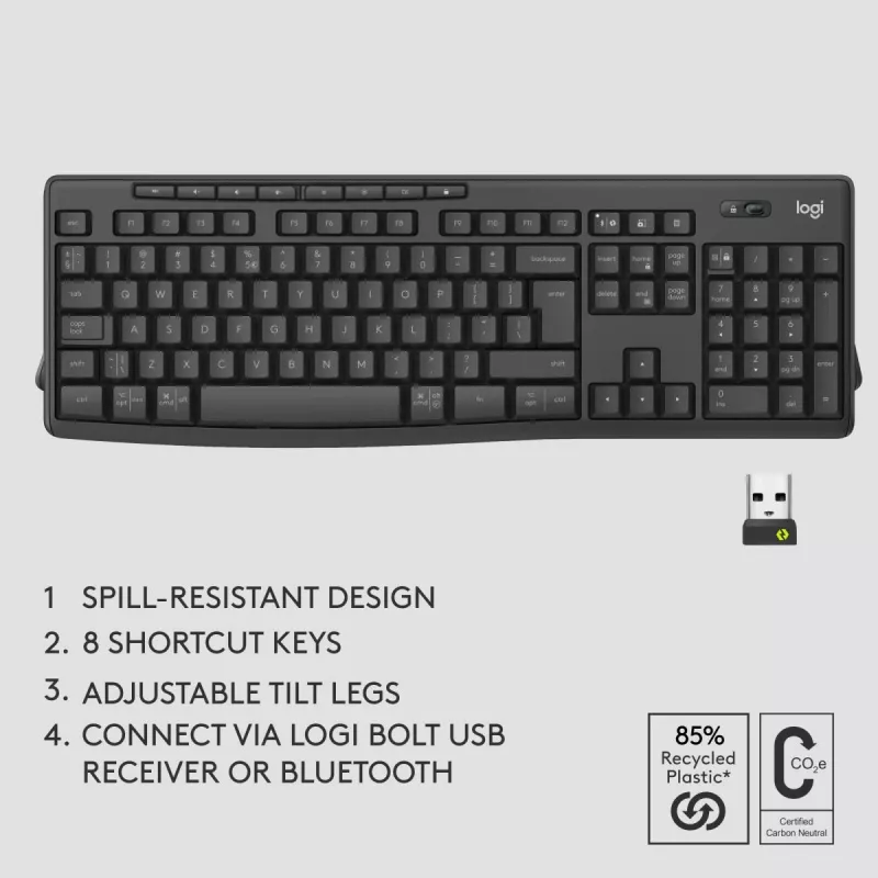 LOGITECH Mk370 Combo For Business Graphite Qwertz saksa